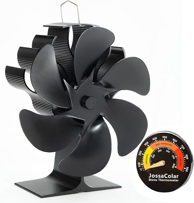 Log Burner Fan Silent Operation | 6-Blade Stove Fans Log Burners | Wood Burner Fans Heat Powered | Fan for Wood Burning Stove | Fireplace Accessories Tools