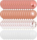 Metallic Rose Gold Balloons - 60pcs Rose Gold & White, 12in Confetti for Party