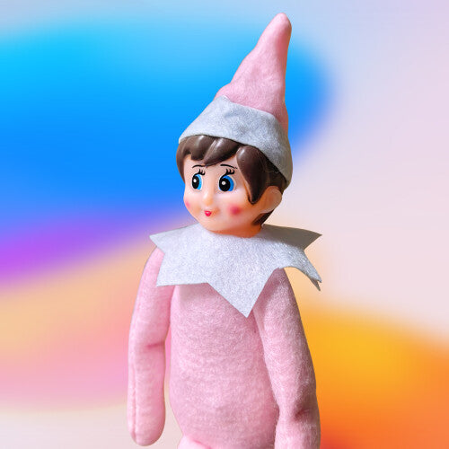 (Pink Girl) 30cm Xmas elf Christmas Doll Elf on the Shelf Christmas Plush Dolls Boy Girl Stuffed Plush