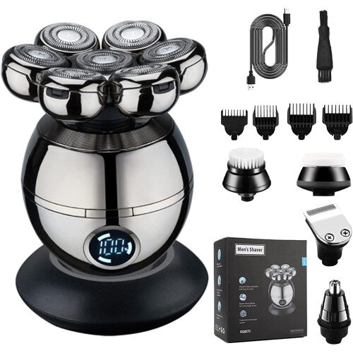 7D Bald Head Shavers Wet Dry Electric Shaver Razor Men's Grooming Kit