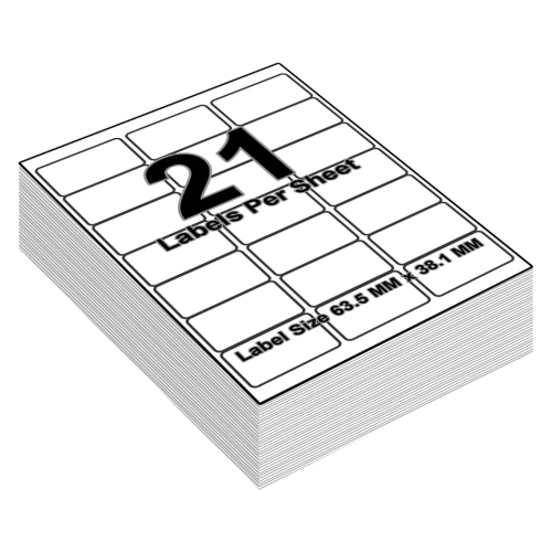 (21 Per A4 Sheet - 63.5 X 38.1 mm - L7160 - Avery, 100 Sheets) A4 Sheets White Address Sticky Shipping Labels A4 Stickers Printer Self Adhesive