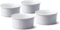 WM Bartleet & Sons 1750 TSET41 Set of 4 Traditional Porcelain Ramekins 7.5cm Diameter– White