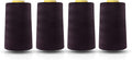 Realm Overlocking Sewing Machine Polyester Thread x Four 5000 Yards Cones White Black Natural Navy Red Grey (Aubergine)