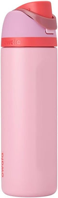 Owala FreeSip Insulated Stainless Steel Water Bottle with Straw for Sports and Travel, Leak Proof, BPA-Free, 710ml, Angel Food Cake