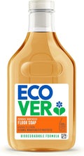 Ecover Floor Soap, Multi-Surface Floor Soap For A Bright Finish, Orange & Lemon Scent, Pack of 1, 1 x 1L
