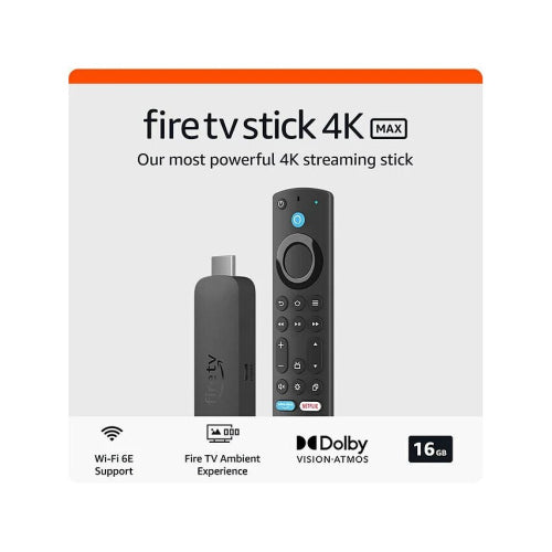 Amazon Fire TV Stick 4K Max streaming device 16GB Wi-Fi 6E, Ambient Experience (2nd Gen 2023)