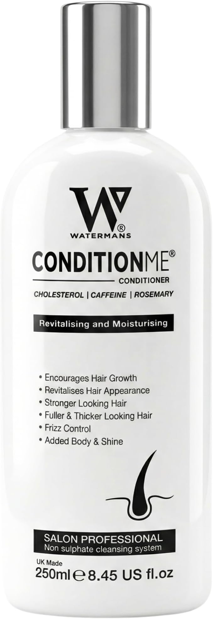 Watermans Hair Growth Conditioner - with Niacinamide, Shea Butter, and Rosemary - Suitable for All Hair Types Including Afro - Nourishing Treatment for Dry & Damaged Hair