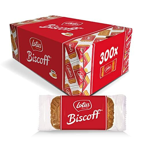 Lotus Biscoff Original Caramelised Single Biscuits (Pack of 300 - catering size)