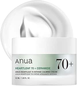 ANUA Heartleaf 70 Intense Calming Cream with Ceramide, Panthenol, Heartleaf Extract, Korean Skincare, 50ml /1.69 fl.oz