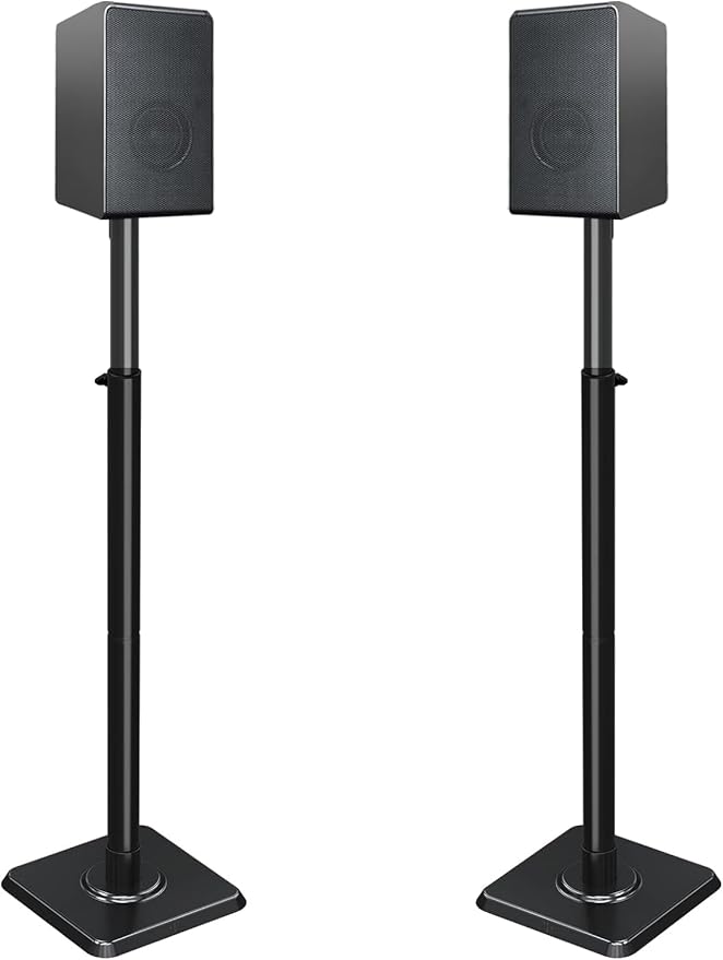 Mounting Dream Speaker Stands Height-Adjustable for Satellites up to 5 kg, Set of 2 Floor Stands