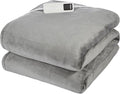 Dimplex DXHTG Super Cosy Washable Heated Throw with Fast Heat Up, Auto Shut-Off, 9 Heat Settings, 9 Hour Timer, Extra Soft - Grey