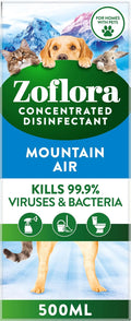 Zoflora Mountain Air Concentrated Multipurpose Disinfectant Liquid, Antibacterial & Multi-Surface, Pet Safe Disinfectant, Kills 99.9% Of Bacteria & Viruses, 1 X 500 ml