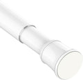 Telescopic Spring Tension Rod Extendable Curtain Rod No Drilling Extendable Window Tension Rod Adjustable Curtain Pole No Screws for Kitchen,Closet,Bathroom, 85-160 cm (33.5-63.0"), White