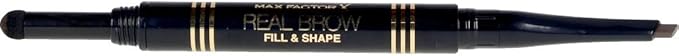 Max Factor Real Brow Fill and Shape Pencil, Deep Brown, 0.66 ml