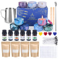 Candle Making Kit, Wax Melt Making Kit, Make Your Own Scented Candles, 480g Beeswax Pellets, 50 Candle Wicks, 4 Colour Dyes, 500ml Wax Melting Pot,