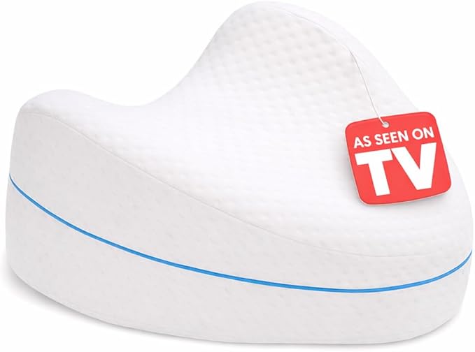 Contour Legacy Leg & Knee Foam Support Pillow - Soothing Pain Relief for Sciatica, Back, Hips, Knees, Joints - As Seen on TV