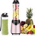 La Reveuse Smoothie Blender Personal Size with 2 BPA Free Portable Travel Sports Bottles (550ml),300 Watts,Pink
