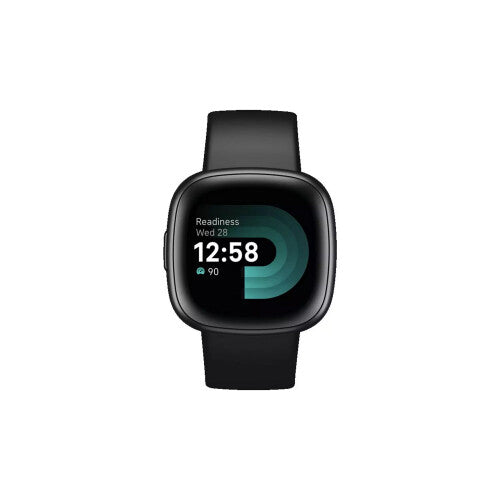 Fitbit Versa 4 Smart Watch - Black/Graphite | 6+ Day Battery, Built-in GPS, 40+ Exercise Modes, Calls & Text Alerts