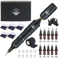 (Black) Wireless Tattoo Kit Detachable Rc Tattoo Power Tattoo Motor Machine Combo Set Tattoo Equipment