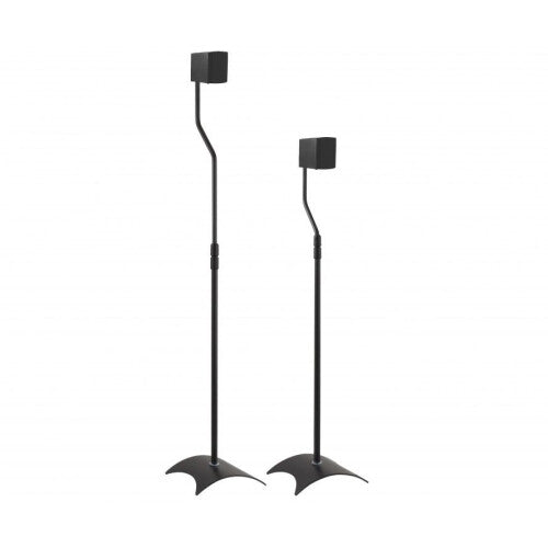 King Black KG3 Adjustable Speaker Stands â€“ Pair, Slim Floor Stands, 80â€“107cm, 5kg/Each, Concealed Cables