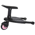 (Pink) Child Buggy Stroller Step Board Toddler Wheeled Pushchair Connector