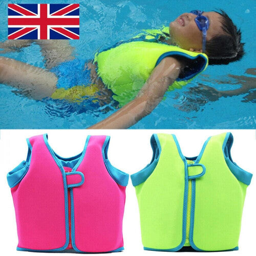 (L (Suit For 4-5 years), Rose Red) Kids Swim Life Jacket Float Vest Swimming Pool Buoyancy Aid Child WaterSport