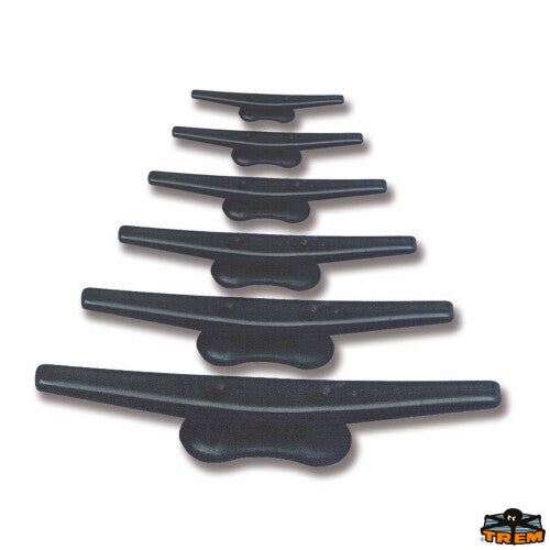 (225mm) Trem Black Nylon Boat Cleat with Open Base