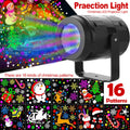 16-Pattern Christmas Projector Light - Automatic Rotating LED Projections for Indoor Parties (85-240V)