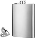 ASelected 8OZ Hip Flasks for Women Men with Funnel Stainless Steel Pocket Flask Whisky Flask Fit for Hiking Party and Barbecue