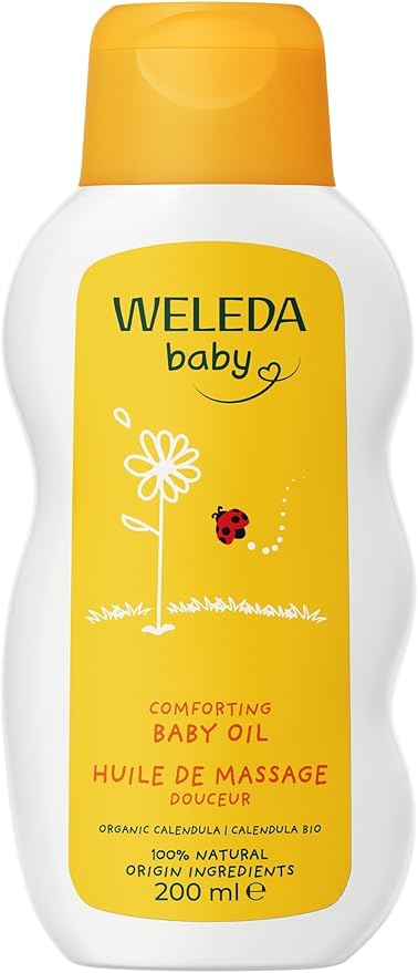 Weleda Baby Oil with Calendula, Cradle Cap, Dry Scalp, Fragrance Free, Dermatologically Tested, Gentle Protection, 100% Certified Natural, 200 ml
