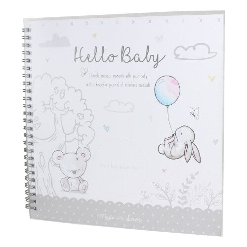 Hugs & Kisses New Baby Keepsake Journal & Milestone Record Book