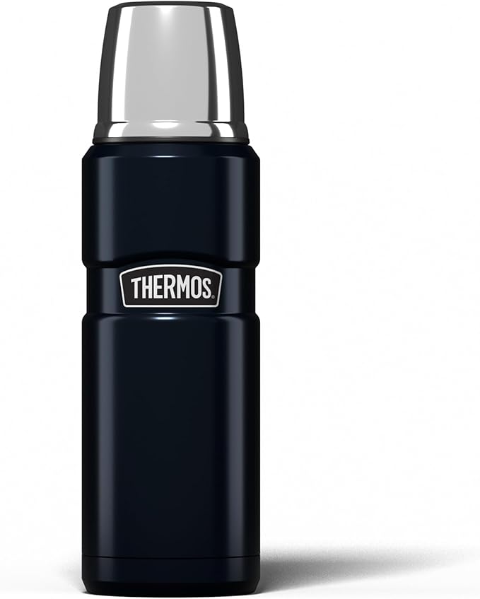 Thermos Stainless King 470ml Multi- Purpose Thermos Flask - Original-Style Flask use as Travel Mug or Insulated Water Bottle for Daily Commute & Weekend Adventures – Midnight Blue