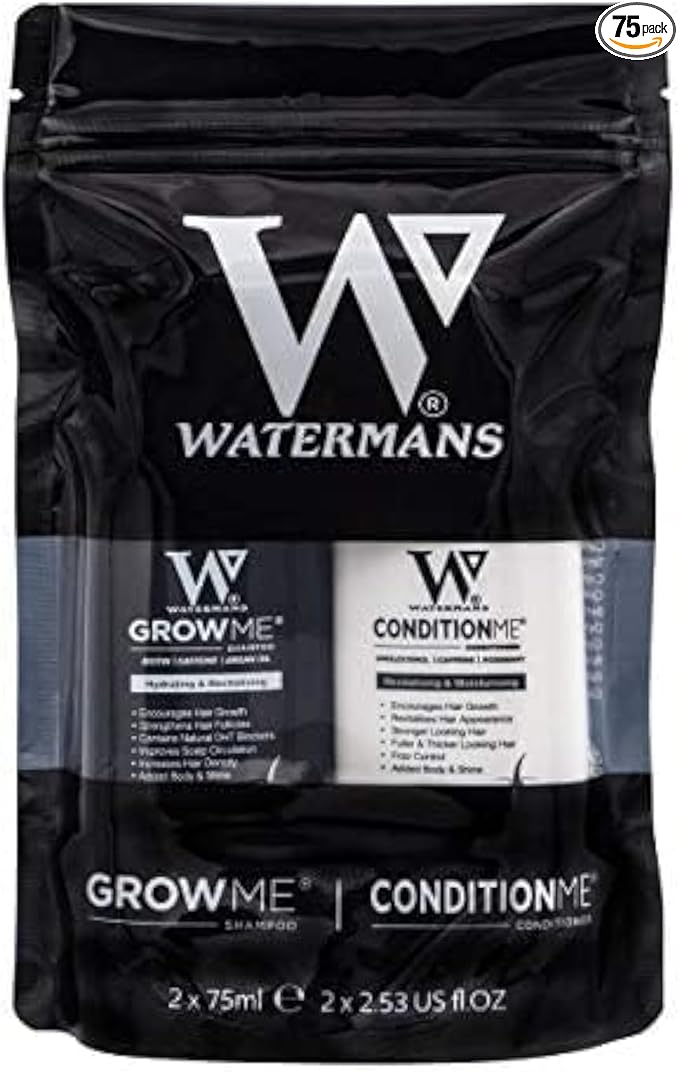 Watermans minis Travel shampoo and conditioner set - 75ml Travel Kit - Hair Gym Kit - Hair Growth Products
