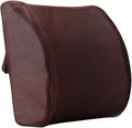 Memory Foam Lumbar Cushion Lower Back Support Pillow Posture Correcting Car Seat Home Office Chair (Brown)