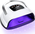 LKE UV Nail Lamp Nail Dryer 220W Professional UV LED Nail Lamp Led Nail Lamps for Gel with 4 Timers-Auto Sensor UV Lamp for Gel Nails Detachable Curing Lamp Gel Nail Polish for Home and Salon