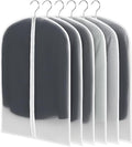 CNMTCCO Transparent Dustproof Suit Covers Set of 6, 60 x 100 cm Dustproof Rain Resistant Suitable for Storage and Protection of Dresses Jackets and Evening Shirts