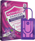 5-Pack Clothes Moth Killer Hangers for Wardrobes: Clothes Moth Repellent | Contains Transfluthrin | Moth Protection for Wardrobes and Drawers | Up to 3 Months Protection per Hanger | Lavender-Scented