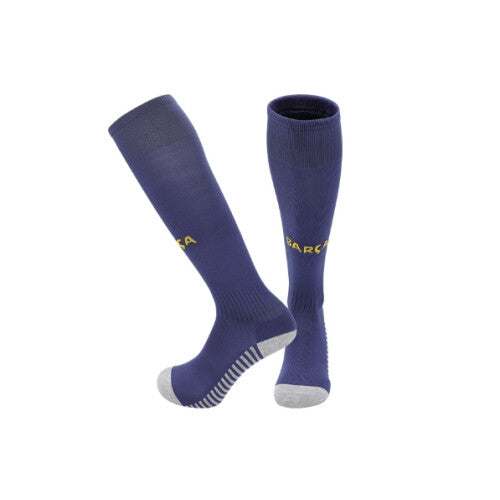 (Barcelona home, Junior(EU37-45)) 24 - 25 Season Long Socks for Kids Junior Football Training Activewear Socks Soccer Stocking