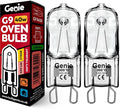 G9 Halogen Oven Bulb 40W 230V (Pack of 2) Oven-Rated 300°C Heat Tolerant Lamps for Philips, Neff, AEG, Smeg, Zanussi & Bosch Ovens (40, Watts)[Energy Class G]