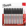 Sharpie Permanent Markers | Fine Point for Bold Details | Black Ink | 12 Marker Pens