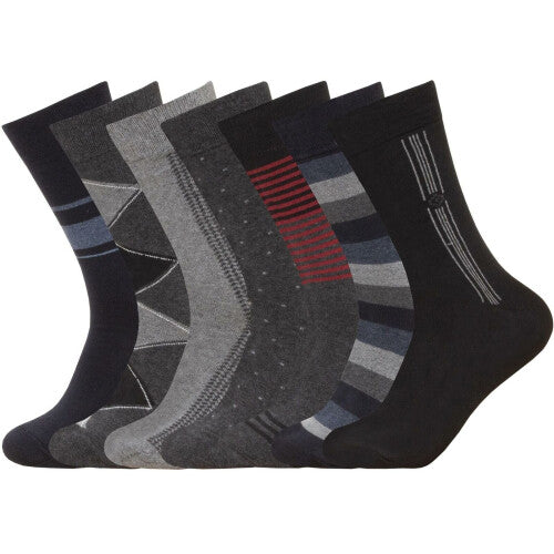 Mens Socks 7 Pack Ankle Length Casual Smart Work Sock 6 - 11