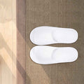30Pairs Open Toe Toweling Disposable Terry Hotel Guest Slippers