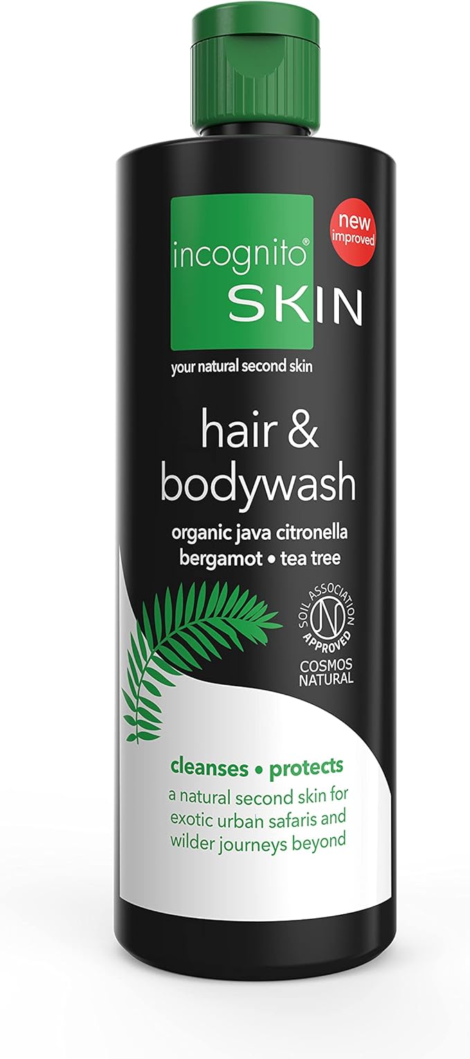 Incognito Java Citronella Hair Body Wash 200ml - Insect and Mosquito Repellent - Nourishes and Promotes Healthy Strong Hair and Skin - Reduces Dandruff Head Lice - Suitable For Both Men and Women