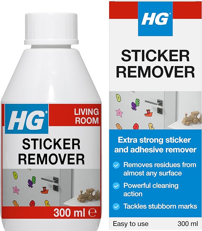 HG Sticker Remover, Glue & Adhesive Cleaner, Tar & Oil Stain Remover – 300ml