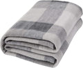 Dreamscene Sofa Throw Blanket, Soft Cosy Warm Check Outdoor Throws for Garden Furniture Single Fleece Blanket for Bedroom Living Room Picnic, 120x150cm - Grey Tartan