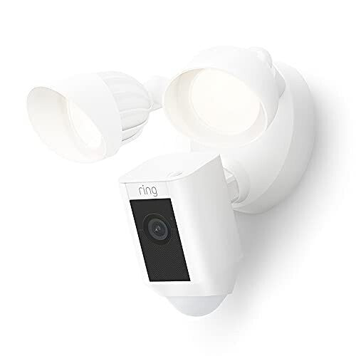 Ring Floodlight Cam Wired Plus by Amazon | Outdoor Security Camera with 1080p HD Video, LED Floodlights, Siren and Wifi, Hardwired installation |