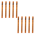 10-Pack Chinese Traditional 6-Hole Bamboo Flute Re
