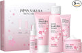 LAIKOU SkinCare Set, JAPAN Sakura Skin Care Sets & Kits - Cleanser,Toner,Face Serum,Eye Cream,Face Cream, Gift Set for Teenage Girls Women Mom Daughter Birthday, Travel Kit for All Skin Types, 5pcs