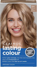 Clairol Lasting Colour Permanent Hair Dye | Ideal Grey Coverage | Shiny and Moisturised Hair | 8A Medium Ash Blonde