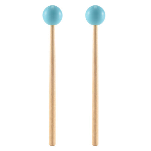 2Pcs Soft Rubber Sticks Wood Handle Bell Mallets for Glockenspiel Xylophone Music Instruments Parts Green